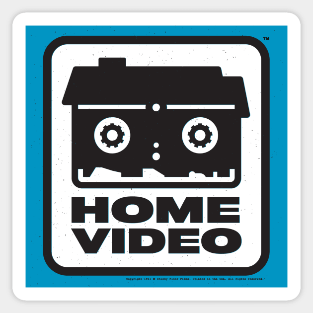 Home Video (black on white) Sticker by SeminalDesigner